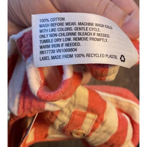 one piece red & tan sleeveless 0-3 months nwt cat & jack - Picture 2 of 4